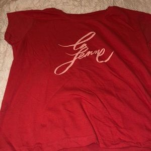 cotton on basic red shirt with word print